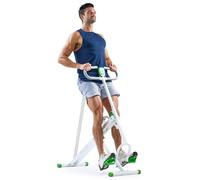 Sunny Health & Fitness Row-N-Ride Squat Assist Trainer for Glutes & Full Body Cardio Workout with Adjustable Resistance, Upright Row-N-Ride™ Exerciser in Green - NO. 077G