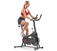 Sunny Health & Fitness Exercise Bike with Magnetic Resistance, Smart Spin Bike for Home Use with Adjustable Cushion Seat, Free SunnyFit App Connection, Bike Trainer for Home Gym Workout Equipment
