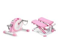 Sunny Health & Fitness Under Desk Smart Mini Pedal Exerciser, Dual Function Exercise Cycle Bike + Exercise Stepping Machine, Portable Mini Stair Stepper for Home, Desk or Office Workouts