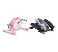 Sunny Health & Fitness Under Desk Smart Mini Pedal Exerciser, Dual Function Exercise Cycle Bike + Smart Portable Fully Assembled Magnetic Under Desk Elliptical Peddler, Foot & Leg Pedal Exerciser