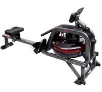 SUNNY HEALTH Obsidian Surge Smart Water Rowing Machine - Black, Black