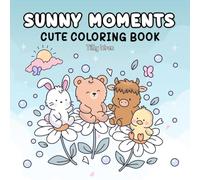 Sunny Moments: Summer Coloring Book for Adults and Teens, Bold and Easy Designs Featuring Cute Animal Friends For Stress Relief and Relaxation