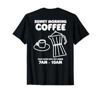 Sunny Morning Coffee X Sunday Sun Delicious Coffee Back Print T-Shirt