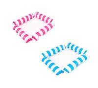 SUNNY NEST 2 Pack Lilo Pool Inflatables 2 Tube Pool Floats Adult Swimming Inflatables 4 in 1 Water Hammock Cool Mesh Lazy River Pool Float Lounge Chair Sofa Mattress for Beach Lake Pink Blue