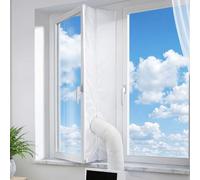 SUNNY NEST AC Window Seal,Portable Universal Window Kit 400cm/157Inch,Universal Window Sealing Fabric for AC and Tumble Dryer Vents, Hot Air Stop Insulated Draft Stopper, Weatherproof Air Exchange