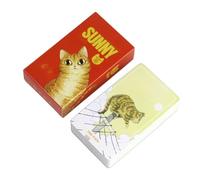 Sunny Orance Cat Tarot, Cute Tarot Cards, Reading Broad Guidance Fortune Game, Paper, Adorable Orange Cat Theme, Versatile for fortune telling, self-reflection, meditation, and spiritual growth.