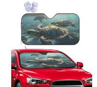 Sunny Sea Turtle Car Windshield Sun Shade Personalized Window Sunshades Foldable Sun Heat Uv Rays Visor Protector Car Accessories to Keep Your Vehicle Cool for Universal Cars SUV Truck 55x29.9 Inch