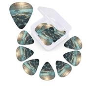 Sunny Sea Turtle Guitar Picks 12 Pack Personalized Plectrums with Organizer Storage Box, Colorful Celluloid Guitar Plectrum Includes Thin, Medium, Heavy Picks for Acoustic Guitar Bass Picks