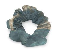 Sunny Sea Turtle Hair Scrunchies for Women No Damage, Soft Elastic Hair Ties with Fashionable Printed Patterns, Satin Scrunchy Hairbands for Ponytail, Bun, Workout & Sleep