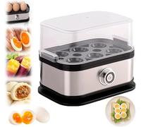 Sunny Side Master Egg Cooker, Multi-functional up Maker, Deluxe Rapid Cooker 6 Capacity, Stainless Steel Electric Eggs Poacher for Soft, Medium, Hard Boiled -