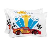 Sunny Side Up Disney Pixar Cars Lightning McQueen (Pack of 2) Reversible Pillowcases - Double Sided Pillow Covers, Kids Super Soft Racecar Bedding