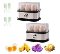 Sunny Side Up Egg Maker, 2026 Upgraded Multi-functional Sunny Side up Egg Maker, Stainless Steel Electric Eggs Poacher, 6 Eggs Capacity, for Soft, Medium,Hard Boiled (2pcs)