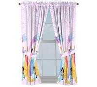 Sunny Side Up Window Curtains for Kids Bedroom 4-Piece Drape Set with 2 Tiebacks, Pink - Disney Princess, 42" W x 63" L (Pack of 2)