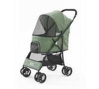 Sunny Sonny Foldable Pet Stroller with Weather Cover Storage Basket Pet Bag for Dogs and Cats S/M (Green)
