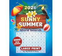SUNNY SUMMER Word Search for Adults Large Print: Puzzle Book with 2000 New Words