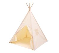 Sunny Vera Children's Playtent, Cream | Natural cotton | Play tent with mat included | Size 110 x 110 x 160 cm | From age 3 upwards