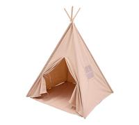 Sunny Vera Children's Playtent, Sandy Beige | Natural cotton | Play tent with mat included | Size 110 x 110 x 160 cm | From age 3 upwards