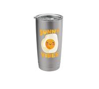 Sunny Vibes Cute Egg Face Summer Stainless Steel Insulated Tumbler
