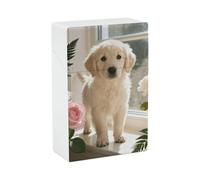 Sunny Windowsill Dog Cigarette Case Stylish Plastic Cigarette Holder Box for Women Men Portable Crush-Proof Cigarette Organizer