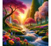 Sunny Woods Scenery Jigsaw Puzzles for Adults 100 Pieces Hard Difficult Challenging puzzles for adults 100 pcs DIY Decoration Puzzle for Wall Decor Gifts