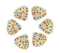 Sunny Yellow SunFlower 12 Pack Guitar Picks Plectrums with Organizer Storage Box, Guitar Picks for Bass Electric Acoustic Guitars Ukulele