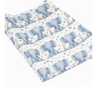 Sunnybabies Anti Roll Elephant Kisses Design Girls or Boys Baby Changing Mat Wedge Changing Pad