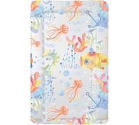 Sunnybabies Baby Changing Mat, Waterproof, Multiple Nursery Designs, Unisex Patterns (Under The Sea Pastel)