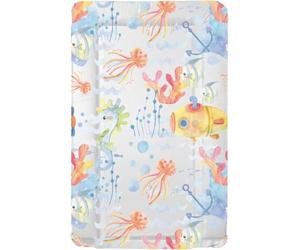 Sunnybabies Baby Changing Mat, Waterproof, Multiple Nursery Designs, Unisex Patterns (Under The Sea Pastel)