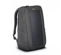 Sunnybag Iconic Solar Backpack with Integrated 7 Watt Solar Panel USB Port Wireless Charging 17 Inch Laptop Compartment 20 Litres Water-Repellent Recycled Textile Graphite