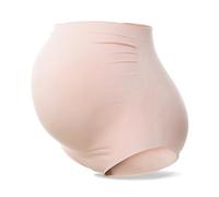 SUNNYBUY Women's Maternity High Waist Underwear Pregnancy Seamless Soft Hipster Panties Over Bump, Skin L