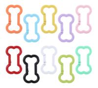 SUNNYCLUE 1 Box 10 Colors Dog Bone Carabiner Clip Cute Lobster Claw Clasps Bulk Colorful Alloy Spring Carabiner Trigger Snap Buckle Keychain Findings for Key Ring Bag Charms Handbag DIY Crafts Purse