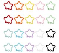 SUNNYCLUE 1 Box 10 Colors Star Lobster Clasp Keychain Star Spring Clasp Colorful Metal Snap Key Hooks Clip Spring Buckle Trigger for Jewellery Making DIY Keyrings Decor Crafts Accessories Adults