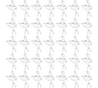 SUNNYCLUE 1 Box 100Pcs Ballet Dancer Charms Silver Dance Charm Tibetan Styles Antique Alloy Metal Dancing Tiny Ballerina Pendants for Jewellery Making Earrings Necklace Bracelet Keychain DIY Crafts