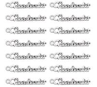 SUNNYCLUE 1 Box 100Pcs Cheer Charms Silver Cheerleader Charm Bulk Antique School Sports Spirit Pendants Cheerleading Word Charms for jewellery Making Charms Earrings Keychain Gifts Supply DIY Crafts