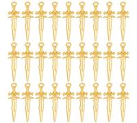 SUNNYCLUE 1 Box 100Pcs Gold Sword Charms Metal Knife Charm Tibetan Mini Small Swords Knives Daggers Pendants for Jewellery Making DIY Crafts Earrings Necklace Bracelet Keychains Bookmark Supplies