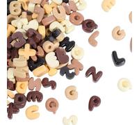 SUNNYCLUE 1 Box 100Pcs Letter Cabochons Resin Letter Charms Flat Back Random Capital Alphabet A to Z Shaped Initial Soft Opaque Charms Cabochons for DIY Crafts Art Scrapbooking Phone Cases Decor
