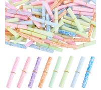 SUNNYCLUE 1 Box 100Pcs Mini Paper Scrolls Message Paper Rolls Bulk Random Colors luck Small Bottle Vintage Writing Wishing Scrolls for Birthday Anniversary Valentine Gifts Diy Crafts Decors Women