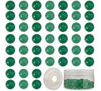 SUNNYCLUE 1 Box 100pcs Natural Stone Beads Semi Precious Gemstone Round Loose Beads 8mm Genuine Real Stones with Elastic Crystal Thread for DIY Jewellery Making Accessories, Green Aventurine Beads