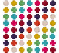 SUNNYCLUE 1 Box 100Pcs Turquoise Beads Colorful Cross Beads Synthetic Small Blue Pink Red Rosary Vintage Easter Loose Spacer Crucifix Beads for Jewellery Making Beading Bracelets Supplies Women Adult