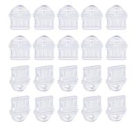 SUNNYCLUE 1 Box 100Pcs Type C Dust Plug Clear Charging Port Cover Bulk Transparent PVC Plastic Charger Port Caps Protectors General Covers for Cellphones Earphones Laptops E-Reader Accessories Adults