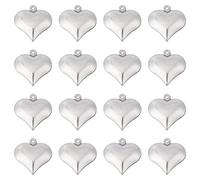 SUNNYCLUE 1 Box 100Pcs Valentines Day Puff Heart Charm 316 Stainless Steel Love Charms Silver Hearts Charms for Jewelry Making Charms DIY Necklace Earrings Crafts Women Adult Supply