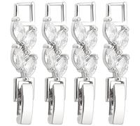 SUNNYCLUE 1 Box 10Pcs Bracelet Extender Clasp Extension Clasps Necklace Bracelet Extenders Rhinestone for jewellery Making Women Adults DIY Necklaces Anklets Crafts, Silver
