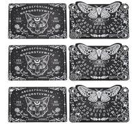 SUNNYCLUE 1 Box 10Pcs Divination Charms Ouijas Board Charms Black Tarot Themed Magic Card Gothic Moth Cats Mysterious Amulet Pendants for Jewellery Making DIY Keychains Necklace Crafts Accessories