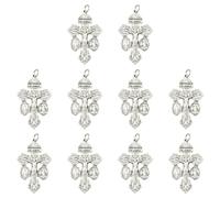 SUNNYCLUE 1 Box 10pcs Easter Crucifix Charms Large Rosary Charms Metal Alloy Tibetan Antique Silver Holiday Big Large Cross Center Pendants for Jewellery Making Women Necklaces Bracelets Supplies DIY