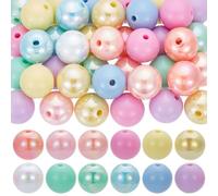 SUNNYCLUE 1 Box 12 Colors 72Pcs 16mm Opaque Round Beads Big Bubblegum Beads Bulk Chunky White Pink Plastic Macaron Balls Acrylic Beads for Beadable Pens Diy Bracelets Necklaces Supplies Women Adult