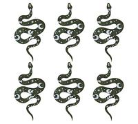 SUNNYCLUE 1 Box 12 Pcs Snake Charms Snakes Acrylic Charms Gothic Style Boa Animal Charm Flat Back Star Moon Heart Charms for Jewellery Making Charm Nail Art Necklace Earrings Keychain DIY Supplies