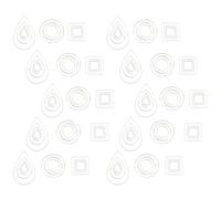 SUNNYCLUE 1 Box 120Pcs 12 Styles Linking Rings Earrings Beading Hoop Brass Open Bezels Frame Charms Round Teardrop Square Shape for Earring Findings Crafts Making Supplies, Silver