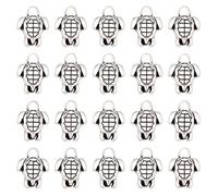 SUNNYCLUE 1 Box 120Pcs Silver Sea Turtle Beads Bulk Ocean Animal Beads Tibetan Alloy Metal Summer Beach Charms Marine Life Tortoise Pendants for Jewellery Making Earrings Necklaces Bracelets Keychains