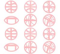SUNNYCLUE 1 Box 12pcs 6 Styles Ball Clay Cutters Clay Earring Cutters Plastic Small Sports Balls Soccer Basketball Jewellery molds Shape Cutter Tool Sets for Jewellery Making Women Christmas Supplies