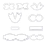 SUNNYCLUE 1 Box 12pcs Bow Clay molds Plastic Clay Cutters Small Mini Conquette Bowknot Bowtie Ribbon Bar Shape moldsling Cutter Sets for Women Earring Making Christmas Supplies Crafting Accessories